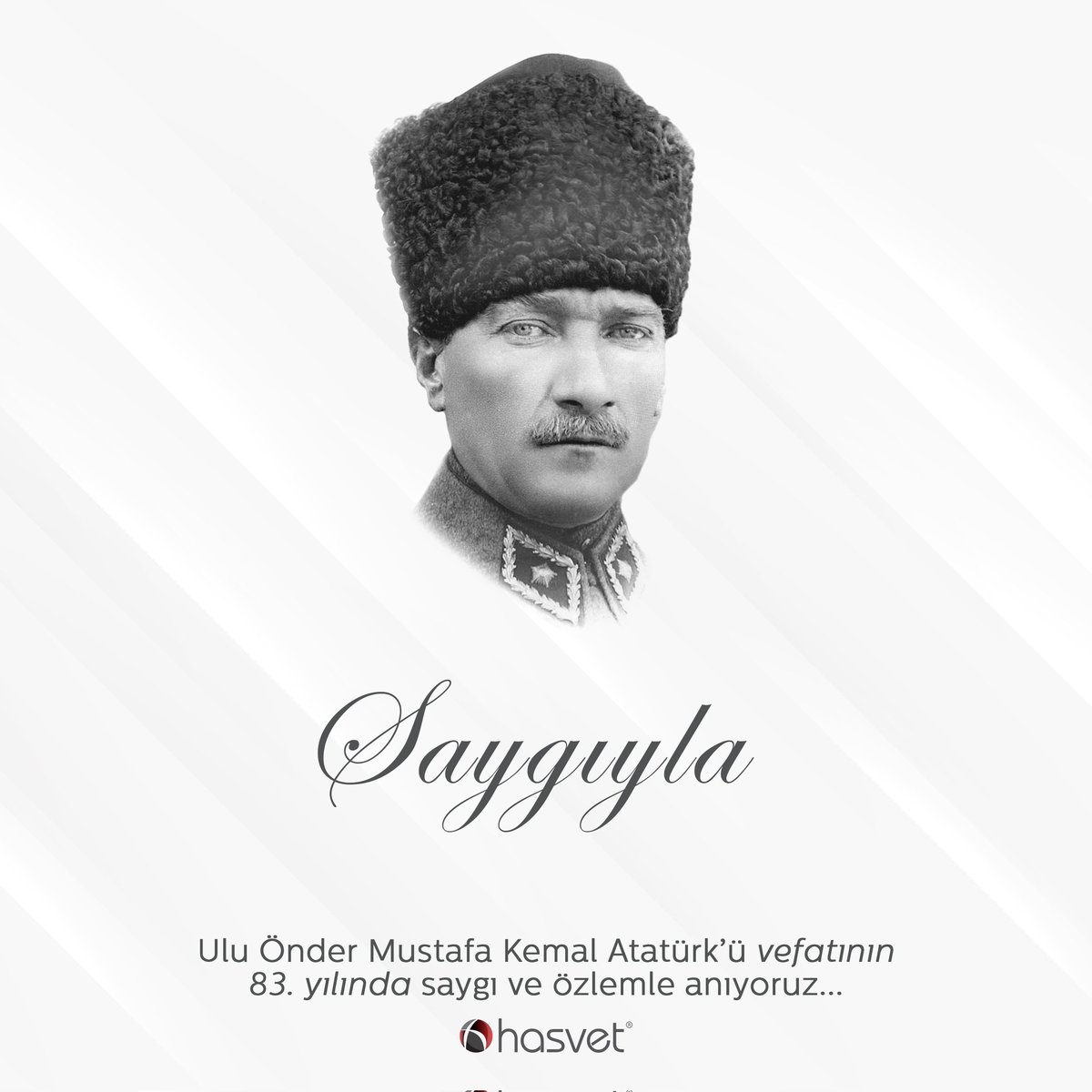 hasvetmedikal's tweet photo. Saygı, özlem, minnetle anıyoruz.

We commemorate with respect, longing and gratitude.

#10kasım 
#izindeyiz https://t.co/qOqZXNAcl8