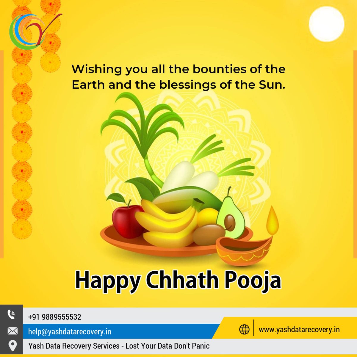 छठ पूजा की हार्दिक बधाई एवं शुभकामनाएं!! 🙂🙏

Lost Your Data Don't Panic
Contact us.
yashdatarecovery.in
#wdexternaldatarecovery #wdlaptopdatarecovery #yashdatarecovery #datarecoveryservices #damagehddrecovery #datarecoverycenter