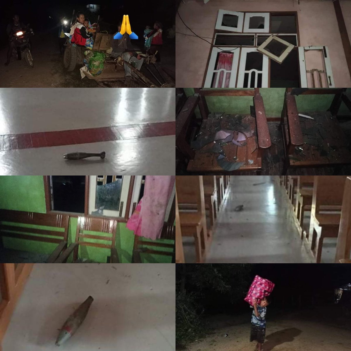 In Pekhon and Mobye (Shan-Karenni Borders): #MyanmarMilitaryTerrorists shot with heavy artillery weapons to civilians areas yesterday. Many buildings including church were destroyed.  #Nov10Coup #JuntaUsesArtilleryWeapons #WhatsHappeningInMyanmar