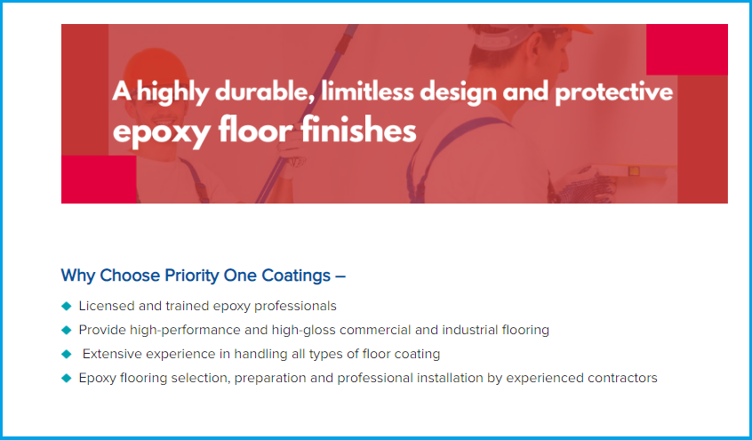 PriorityCoating's tweet photo. We Ensure Aesthetic, Protective and Highly Durable Epoxy Floor Finishes --> https://t.co/ZOah859eZr

#epoxy #epoxyflooring #epoxyfloorcoatingssydney #epoxyflooringsydney https://t.co/g0V9Qi4VhK