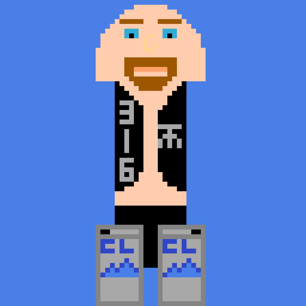 dixel_pix's tweet photo. Newest addition to the Celebrity Collection! Meet “Bone Cold Steve Austin”, inspired by the iconic @steveaustinbsr ! His stones are colder than the Rockies 🪨🥶
Find him on https://t.co/9p9dXeKmS7 ! 
#NFTCommunity #wwe #dixel https://t.co/q4STMtwdEH
