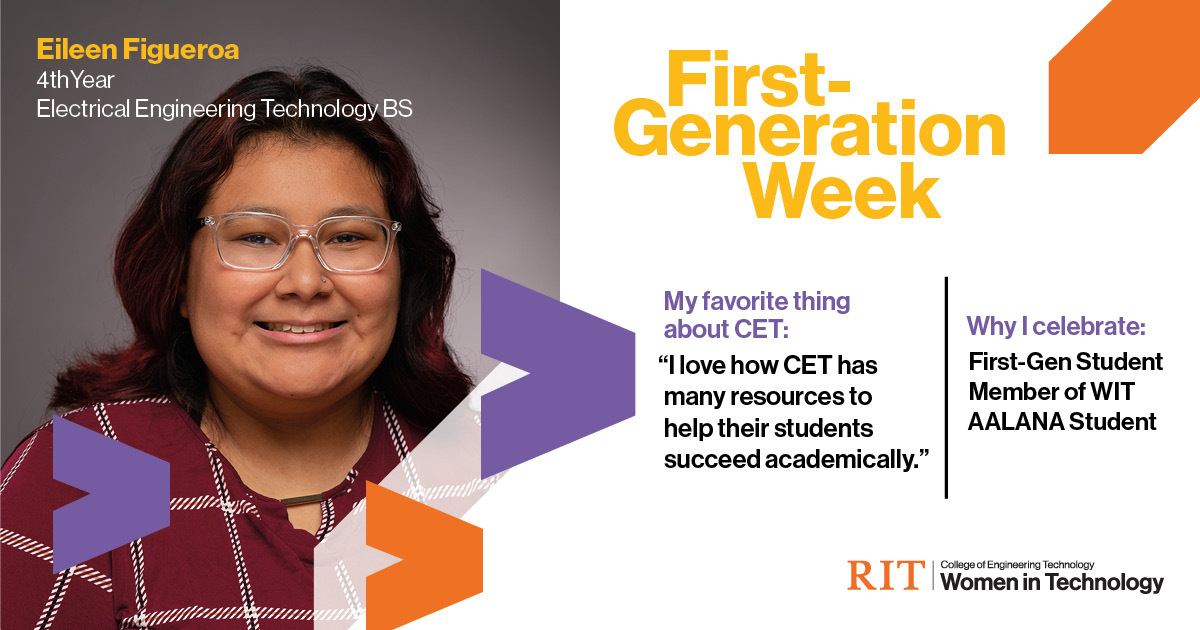 RITEngTech's tweet photo. It's National #FirstGenerationWeek and @RITEngTech will be celebrating #firstgen students all week long! Follow along for more ground-breakers! #CelebrateFirstGen @COETalk @FirstgenCenter https://t.co/3rQ8ZXXKzI