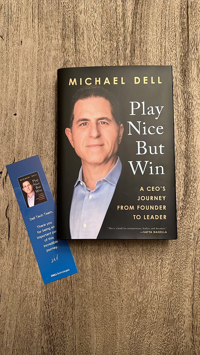 Excited to crack open my next book! <a href="/MichaelDell/">Michael Dell 🇺🇸</a> #PlayNiceButWin #Iwork4Dell