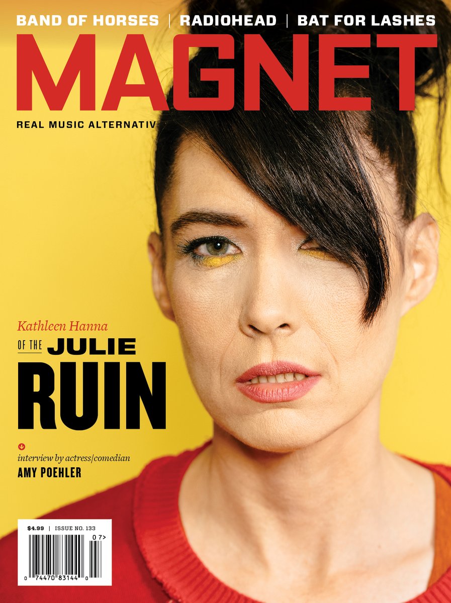 MAGNETMagazine's tweet photo. Happy birthday #KathleenHanna (@theebikinikill, #LeTigre, #JulieRuin). The punk singer. Cover photo for MAGNET by @genesmirnov. Read our cover story on @kathleenhanna’s @thejulieruin by @amypoehler__: https://t.co/RPPBh0fffd https://t.co/5dOOZnKNwl