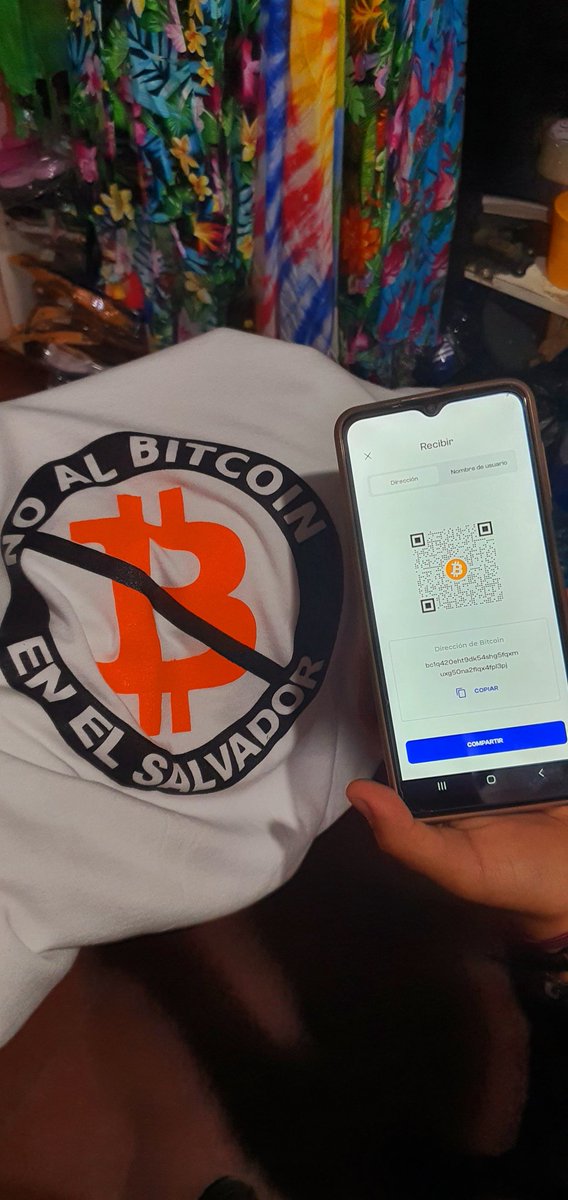 Bought a "No al Bitcoin" tshirt with bitcoin.