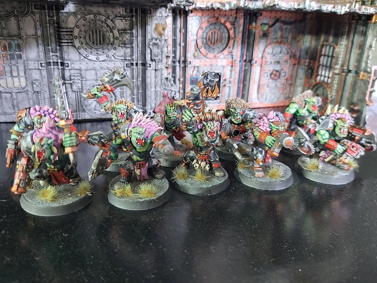 NightHorrible's tweet photo. Unit of #BeastSnaggas ready to join the Waaagh!

#GamesWorkshop
#WarhammerCommunity
#Warhammer
#Warhammer40k https://t.co/isqLgKhoD9
