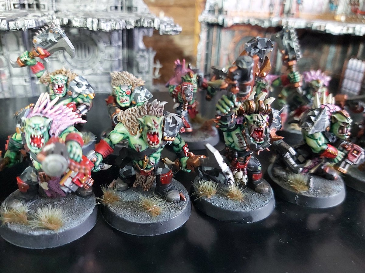 NightHorrible's tweet photo. Unit of #BeastSnaggas ready to join the Waaagh!

#GamesWorkshop
#WarhammerCommunity
#Warhammer
#Warhammer40k https://t.co/isqLgKhoD9
