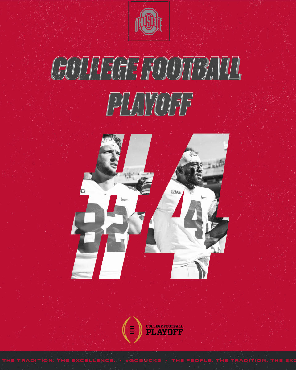 OhioStAthletics's tweet photo. 🏆 @CFBPlayoff rankings Rd. 2 #GoBucks https://t.co/nFQBPTRh29