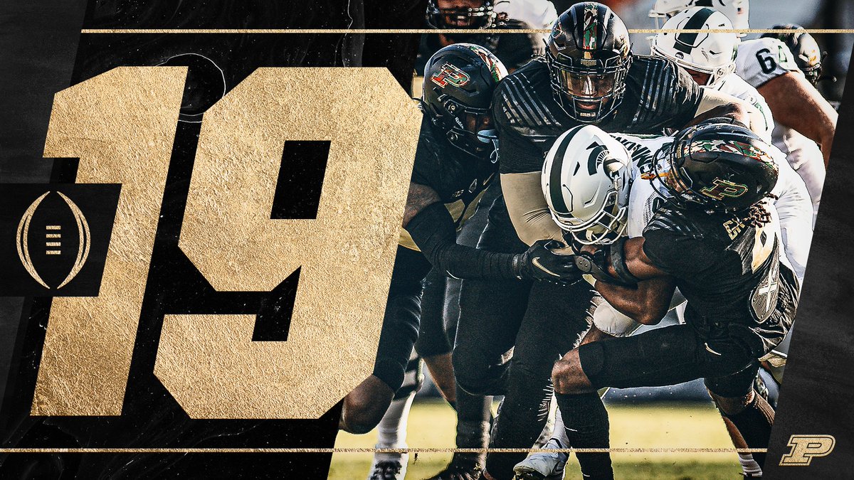 📈 𝐁𝐎𝐈𝐋𝐄𝐑 𝐔𝐏 𝐈𝐍𝐓𝐎 𝐓𝐇𝐄 <a href="/CFBPlayoff/">College Football Playoff</a> rankings! 

𝐍𝐔𝐌𝐁𝐄𝐑 𝟏𝟗 

#BoilerUp 🚂⬆️