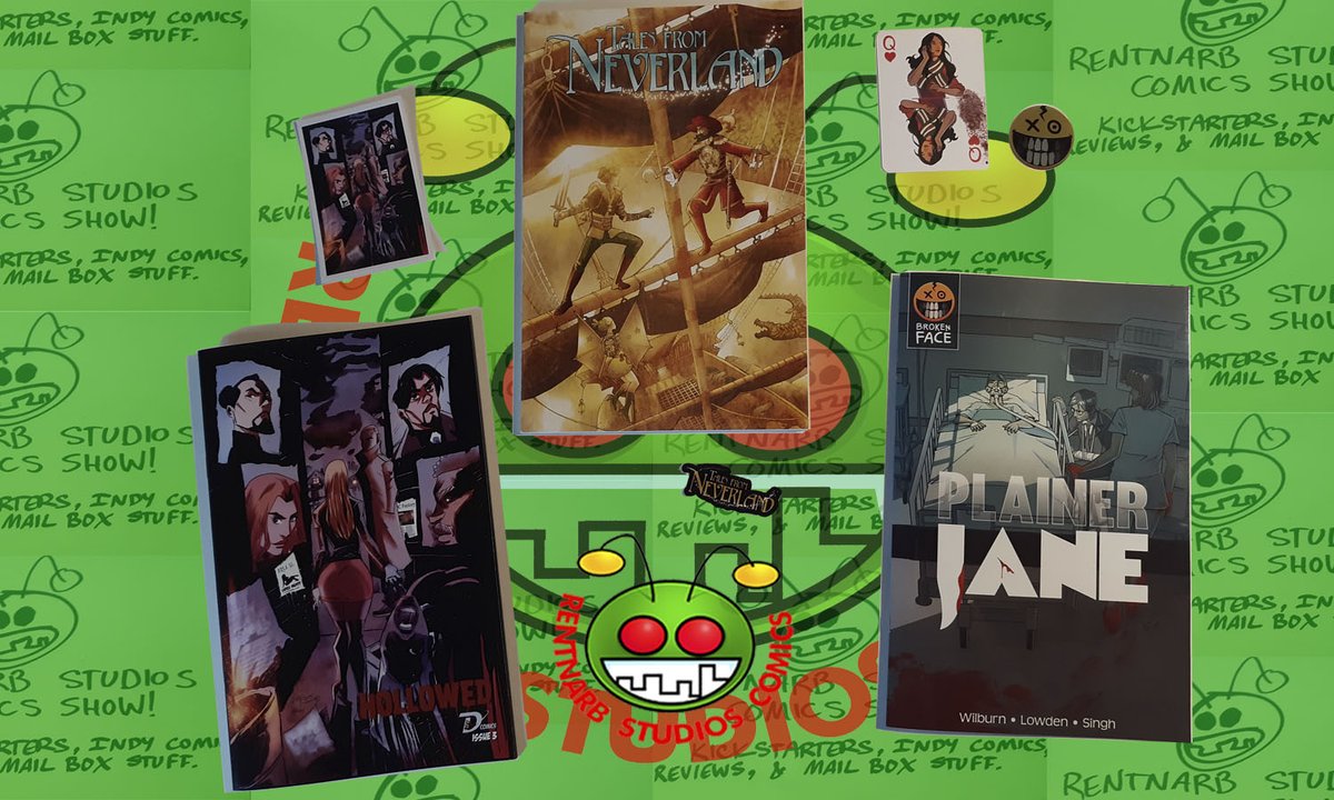 rentnarb's tweet photo. REVIEWS!
Tales From Neverland, Hollowed 3, &amp; Plainer Jane 3.
MAILBOX, @Ka_Blam package unboxing, and Campaign Corner.
https://t.co/LGJCaCnAJk
@MKund @TheIllumiNerdi @Sumartdesigns1 @ClaysEvilTwin @HeadlessGnomes @frankthewriter @DanScalisi @_macdermog @J_Rod_Comics @LeeGooden https://t.co/ZBOZSZEDS2