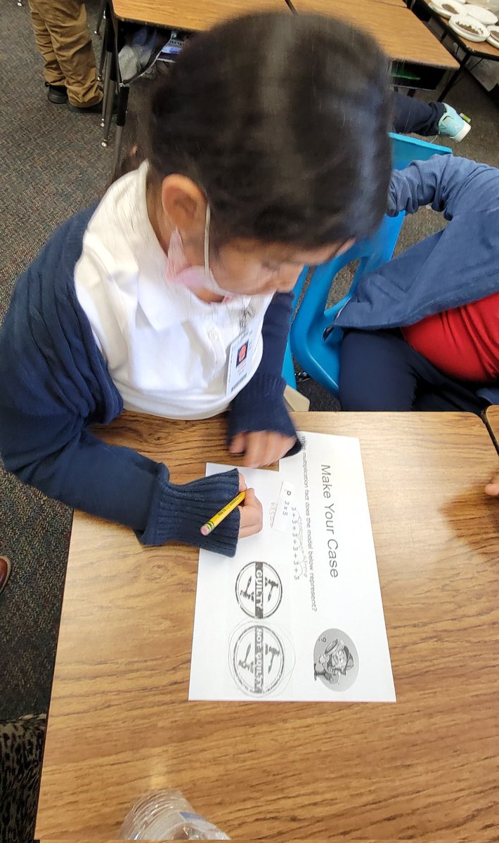 catalinavg88's tweet photo. One of my favorite games play to teach students to justify their thinking is called #makeyourcase from the @lead4ward Playlist! Today we were detectives showing our work to prove our case! 🕵‍♂️🕵‍♀️ @farinefalcons https://t.co/PSLmsKnBCY