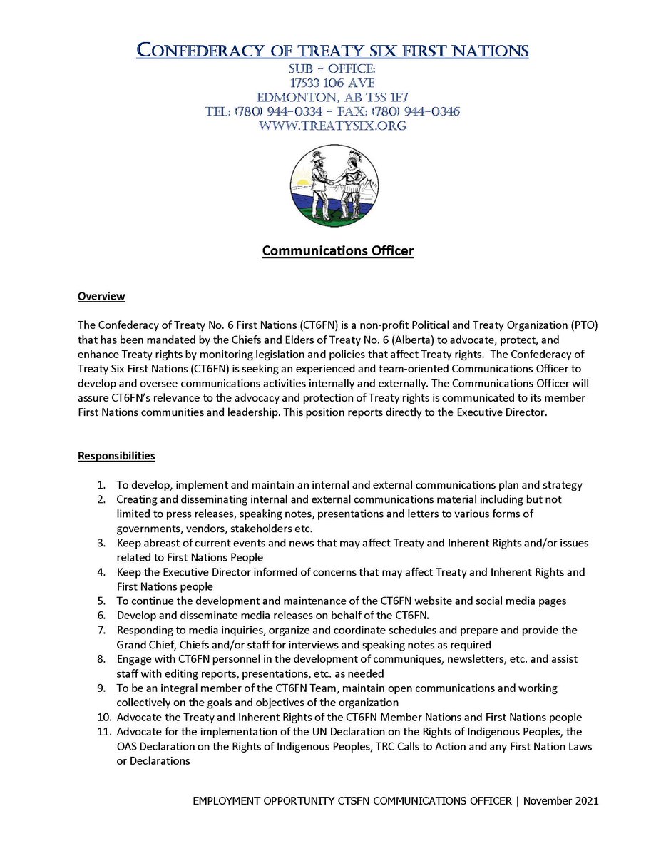 Confederacy of Treaty Six First Nations tweet media