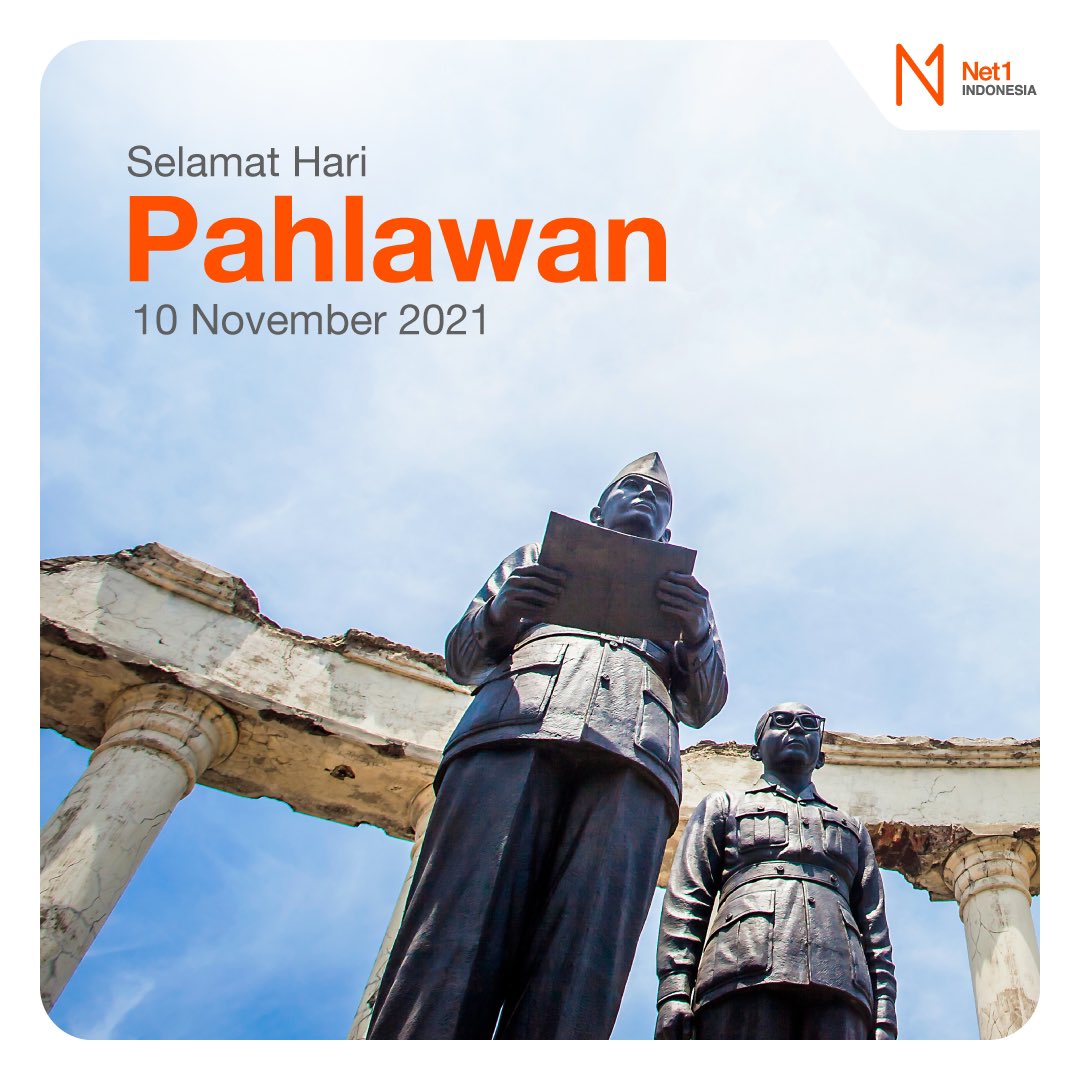 Net1id's tweet photo. Selamat Hari Pahlawan, 10 November 2021.

#Net1Indonesia #PakaiNet1 #KarenaNet1 #InternetDesa #MyNet1
#Internet #Desa #InternetRumah #Rumah #wifi #Provider #Internetprovider #internetcompany #Indonesia #HariPahlawan #2021 #lawancovid19 #pahlawanpandemi https://t.co/EYX7Nm050I