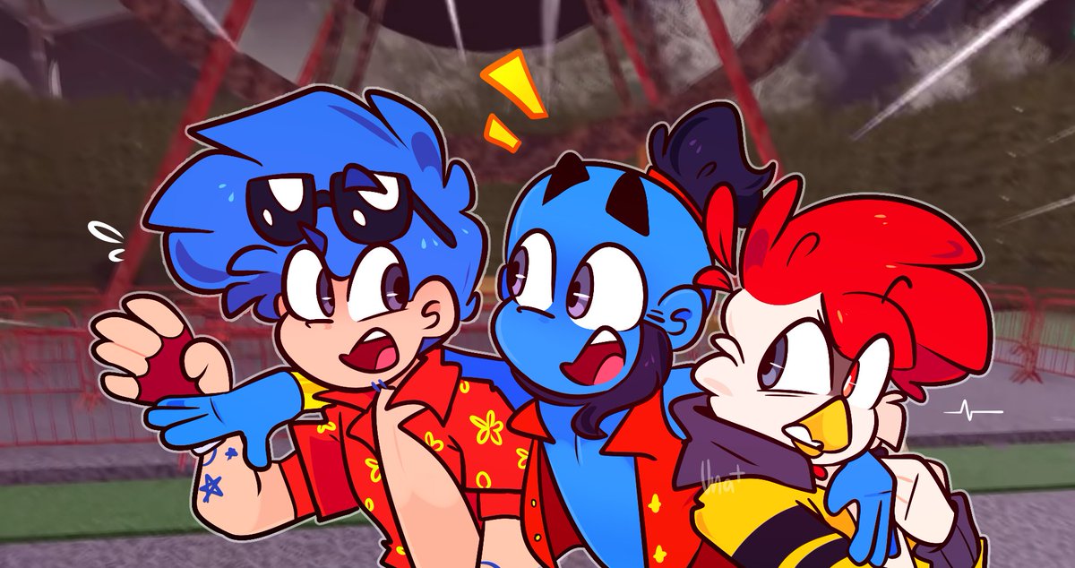 Atrasado por un día pero lo traje :> #RiumbaWeek2021 
#CoMPaS 💙💖 Día 2: En una cita ✨
La cita fail qvq