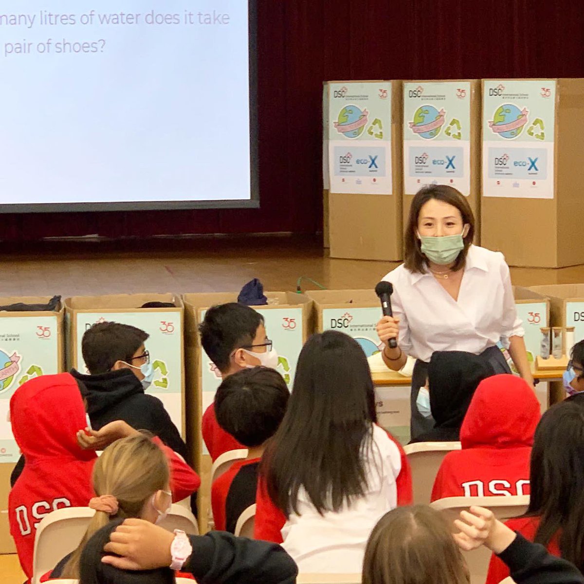 dsc_hk's tweet photo. Thank you so much to our Eco-X keynote speaker Natalie Chow from KIBO and Happy Baton! Our students learned a lot about sustainable fashion and creativity from her presentation.

#ECOxDSC #CallToEarth #sustainability #cnn https://t.co/xFSGR0hhac