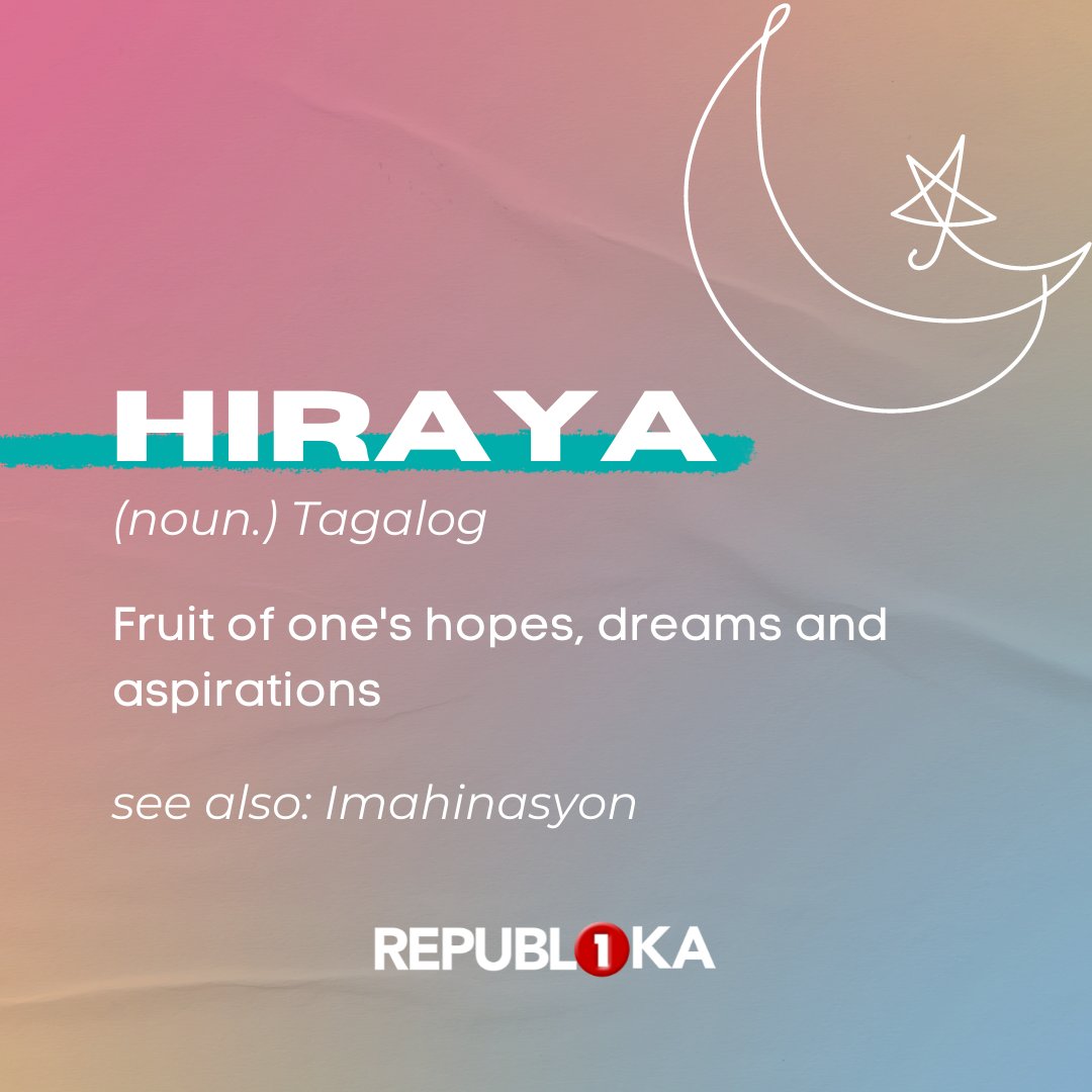 republika875's tweet photo. You deserve all the best things in the world. May all of your hopes and dreams come true!
Join us every Wednesday in expanding our knowledge in Filipino vocabulary and drop some words from your dialect that you want to be featured in next week's #Wikapedia ! #REPUBLIKA https://t.co/eSqPOt27Eo
