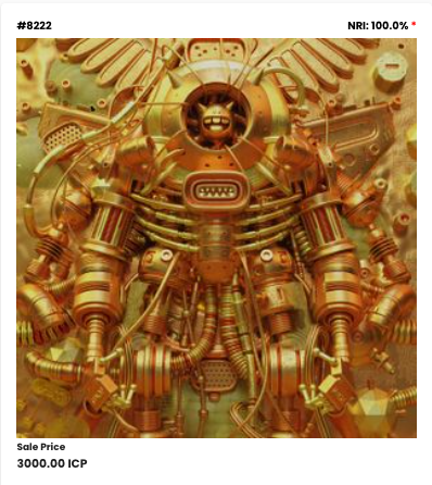 BobBodily's tweet photo. The Ultimate Master bot from the @pokedstudiouk NFT collection on the Internet Computer blockchain sold for $150k (3k ICP). The #1 rarest bot composed of exclusively 1 of 1 parts.

Biggest NFT sale on the IC so far!

[insert cliche "and this is only the beginning" statement here] https://t.co/PSKdX0IvQs