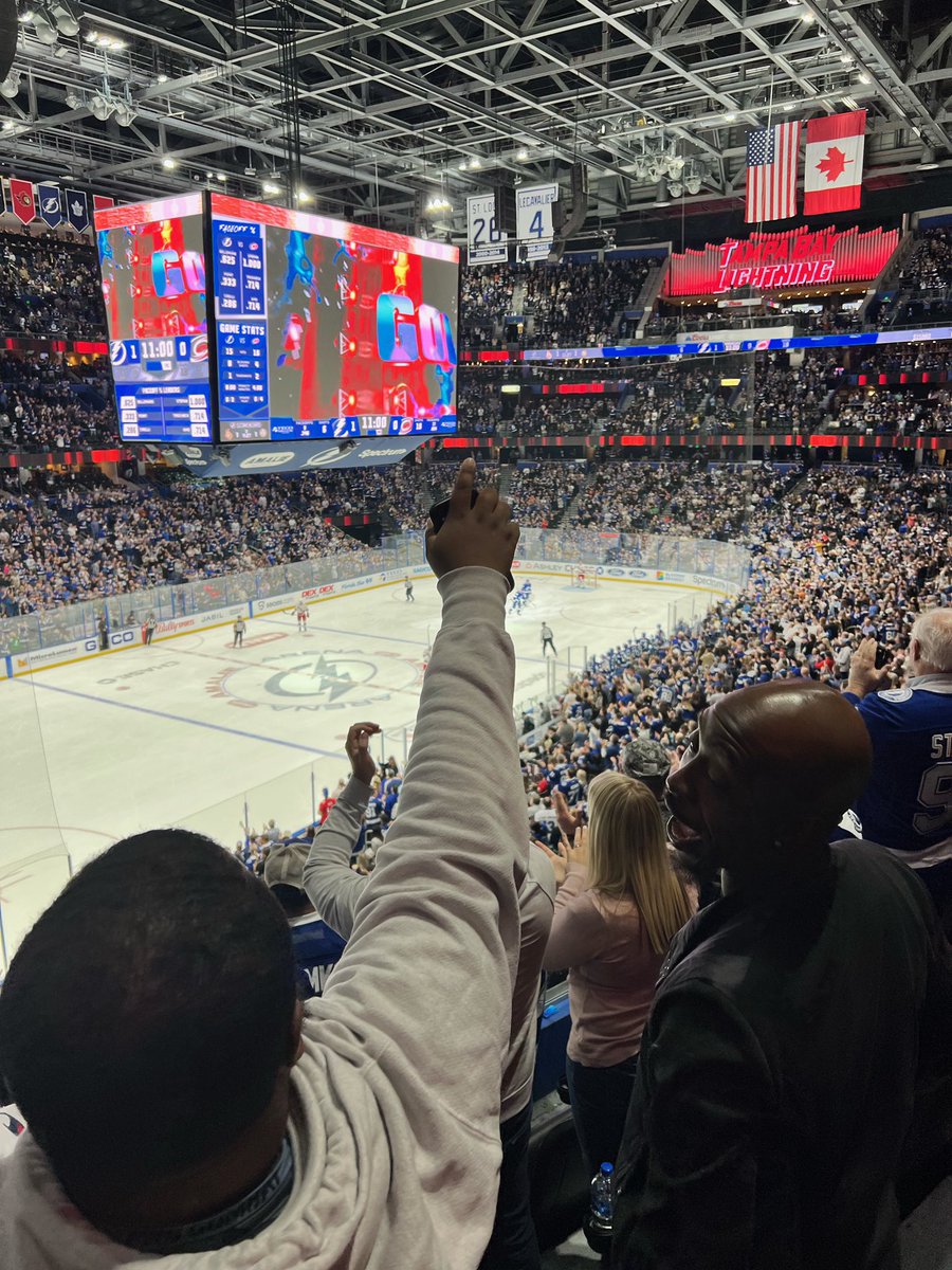 OMGTampaBay's tweet photo. It’s #MilitaryAppreciationNight at Amalie Arena and OMG was proud to sponsor 50 seats for Veterans to attend tonights @TBLightning game. #gobolts https://t.co/xDeatmctPM