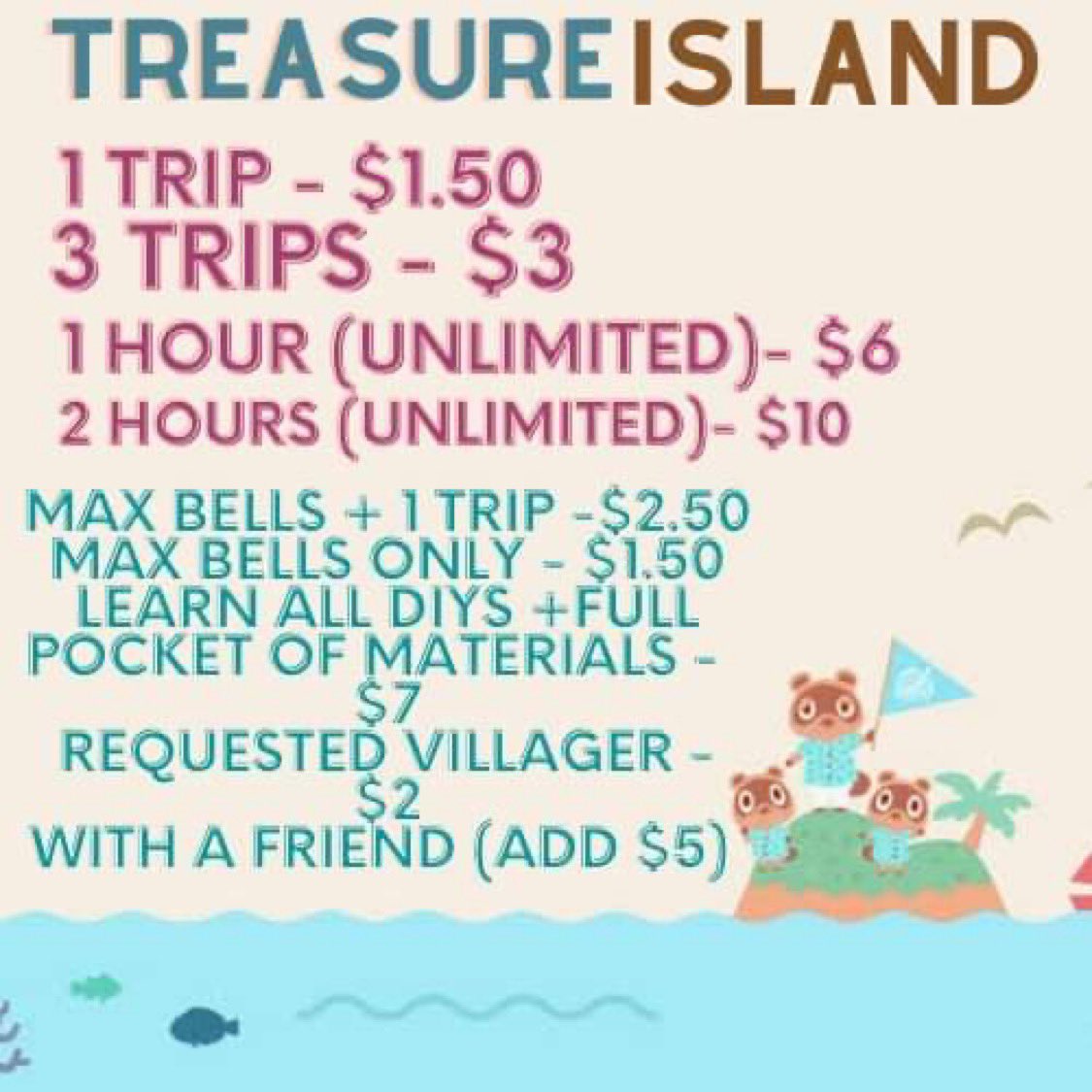 deeclara12's tweet photo. ⭐️ New Update Island Rates! ⭐️
Payment method: Paypal

- purchase at your own discretion - https://t.co/9kRTfiUaQL