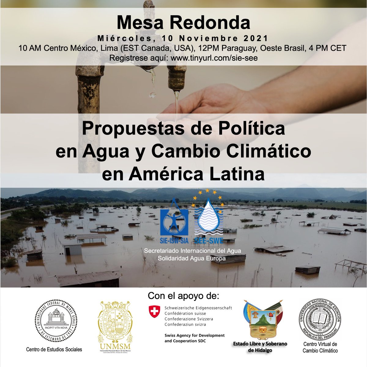 pachapaq's tweet photo. Propuestas de Política en Agua y Cambio Climático en América Latina. 

👉Miércoles 10 noviembre
👉10 am (Perú)

Inscripciones aqui👉https://t.co/hZ0k2VfG1K

#ClimateisWater #resiliencia #COP26Glasgow
#Pachapaq #ForTheEarth #AyniLlaqta https://t.co/oHbuSrx1nx