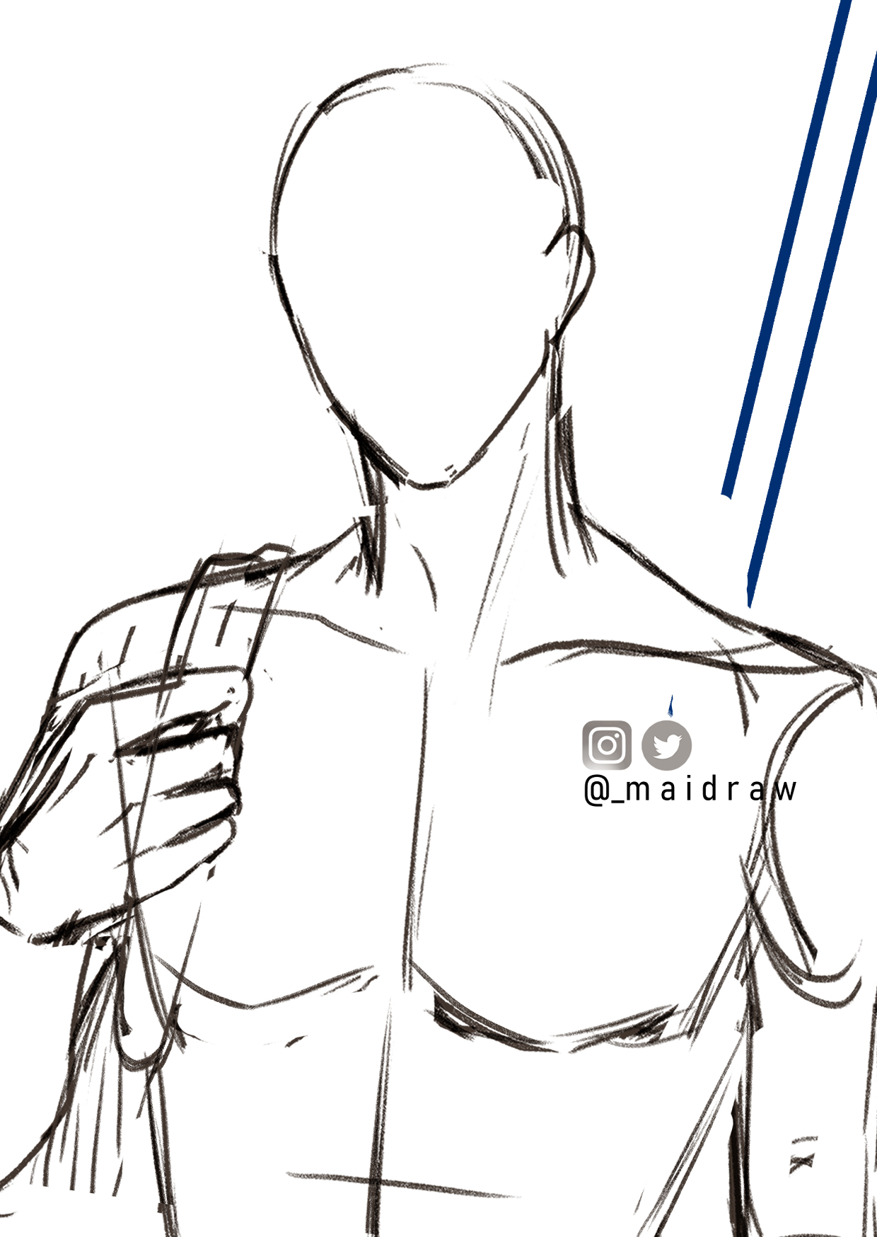 How to Draw a Manga Male Body Front 34 and Side View  YouTube