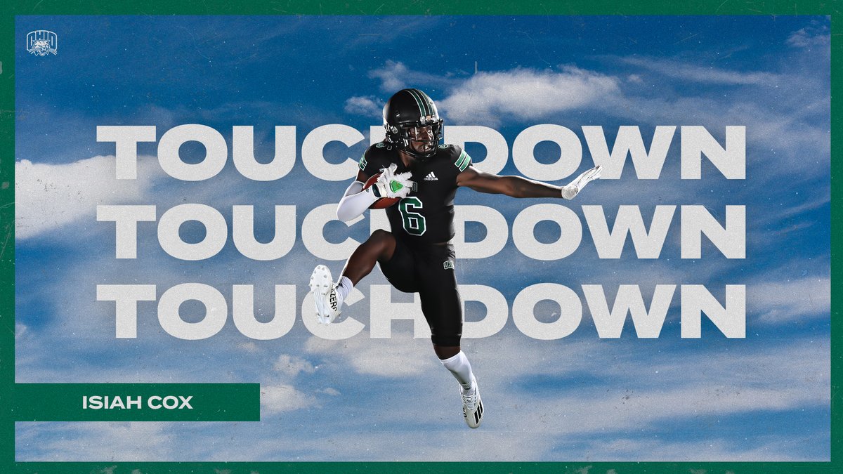 OhioFootball's tweet photo. COX AGAIN!

3Q, 7:54 | Ohio 27, EMU 20 https://t.co/1hs8JqL6IB