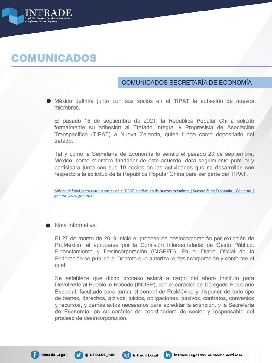 INTRADE Legal, Tax, Customs Advisors & AML tweet media