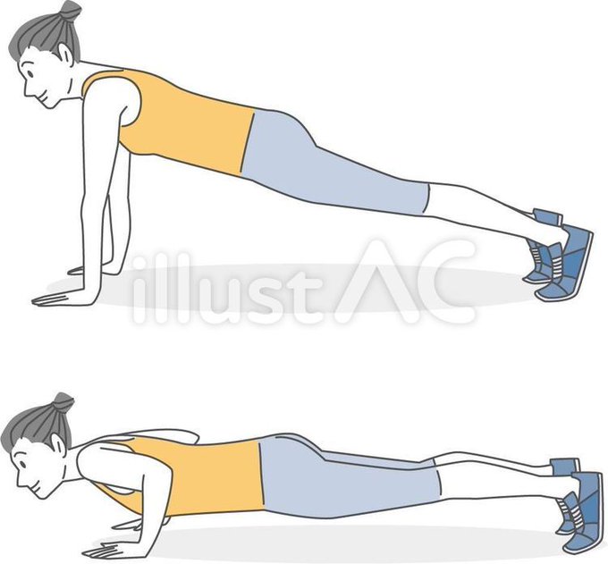 筋トレ女子のtwitterイラスト検索結果