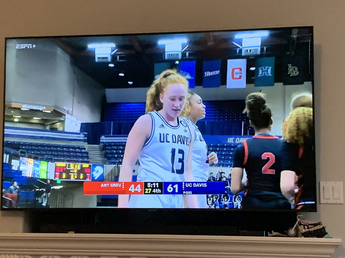 CoachJDuke's tweet image. Big night at home watching Sydney Burns in the starting lineup for UC Davis on ESPN+ and now flipping over to cheer on @bish_emi and N Colorado on the Pac-12 network vs ASU! #GoCats!!