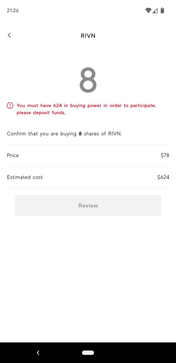 DineMuri's tweet photo. @SoFiSupport Even though I have enough funds, I'm not able to confirm the rivian IPO order. This is very bad. I opened my investment account only to buy some shares in rivian IPO. Please help. https://t.co/ftCnTpLpzR