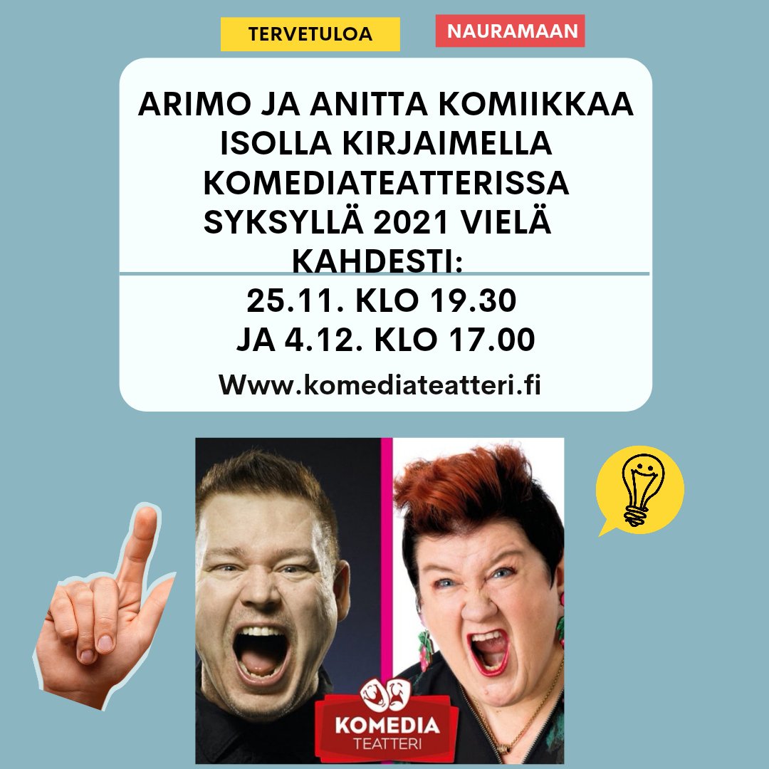 Tuplana ja duona mua näkee Tampereella Arimon kanssa vielä kahdesti Komediateatterissa. <a href="/Komediateatteri/">Komediateatteri</a> <a href="/lippu/">philip goodwin</a> <a href="/ArimoMustonen/">Arimo Mustonen</a> #standuptampere