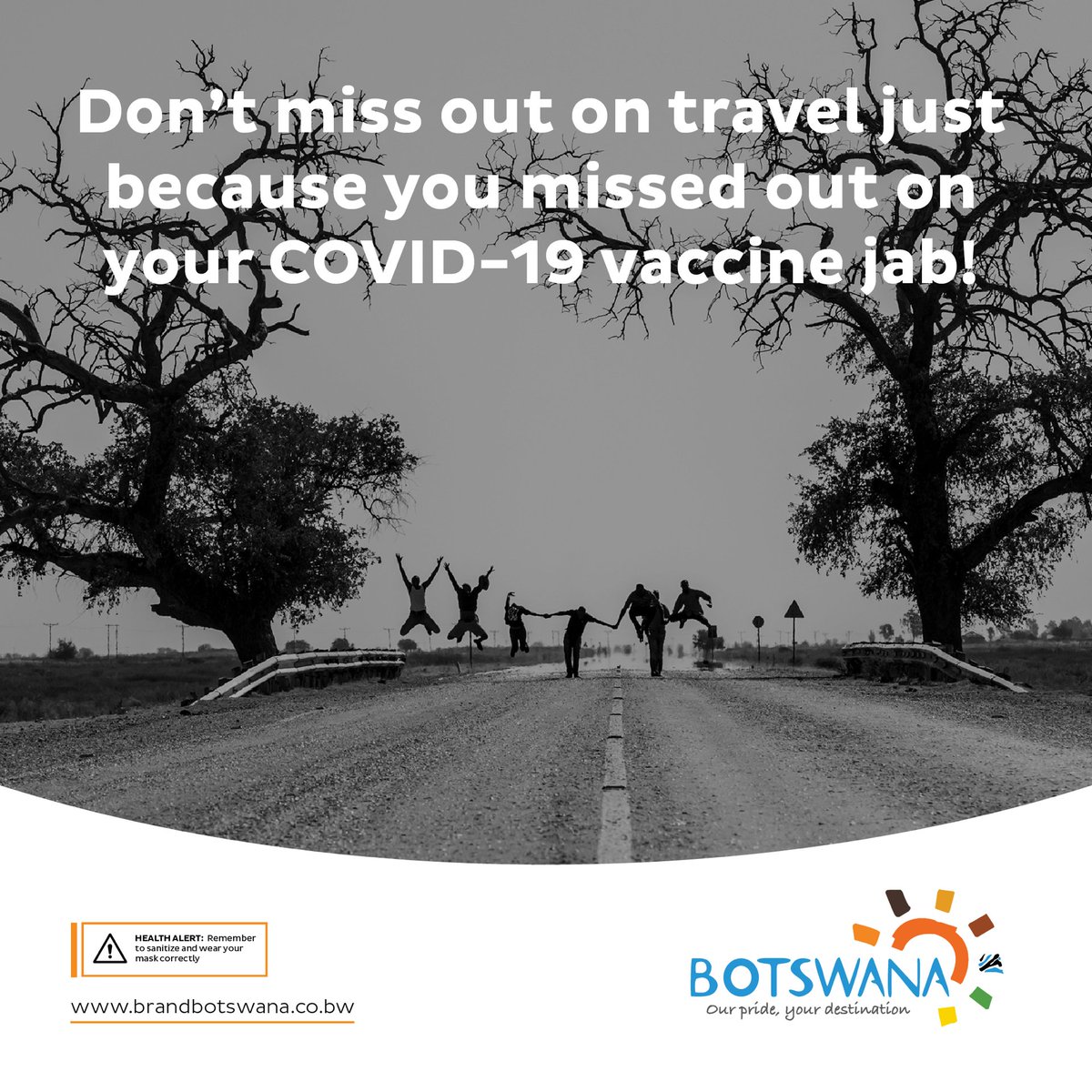OfficialBrandBW's tweet photo. Don’t miss out on travel just because you missed out on your COVID vaccine jab!
Visit local vaccination sites near you. The sooner, the safer.
#GetVaxxed #ArmReady #PushaBW #VisitLocal https://t.co/NgcW4howWU
