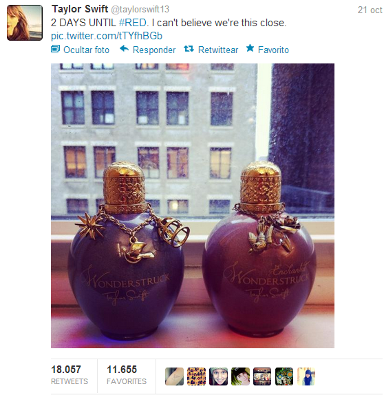 Taylor Swift via Twitter in October 20, 2012: 

“2 DAYS UNTIL #RED. I can't believe we're this close.” 

#RedTaylorsVersion #ARIAsTaylorSwift