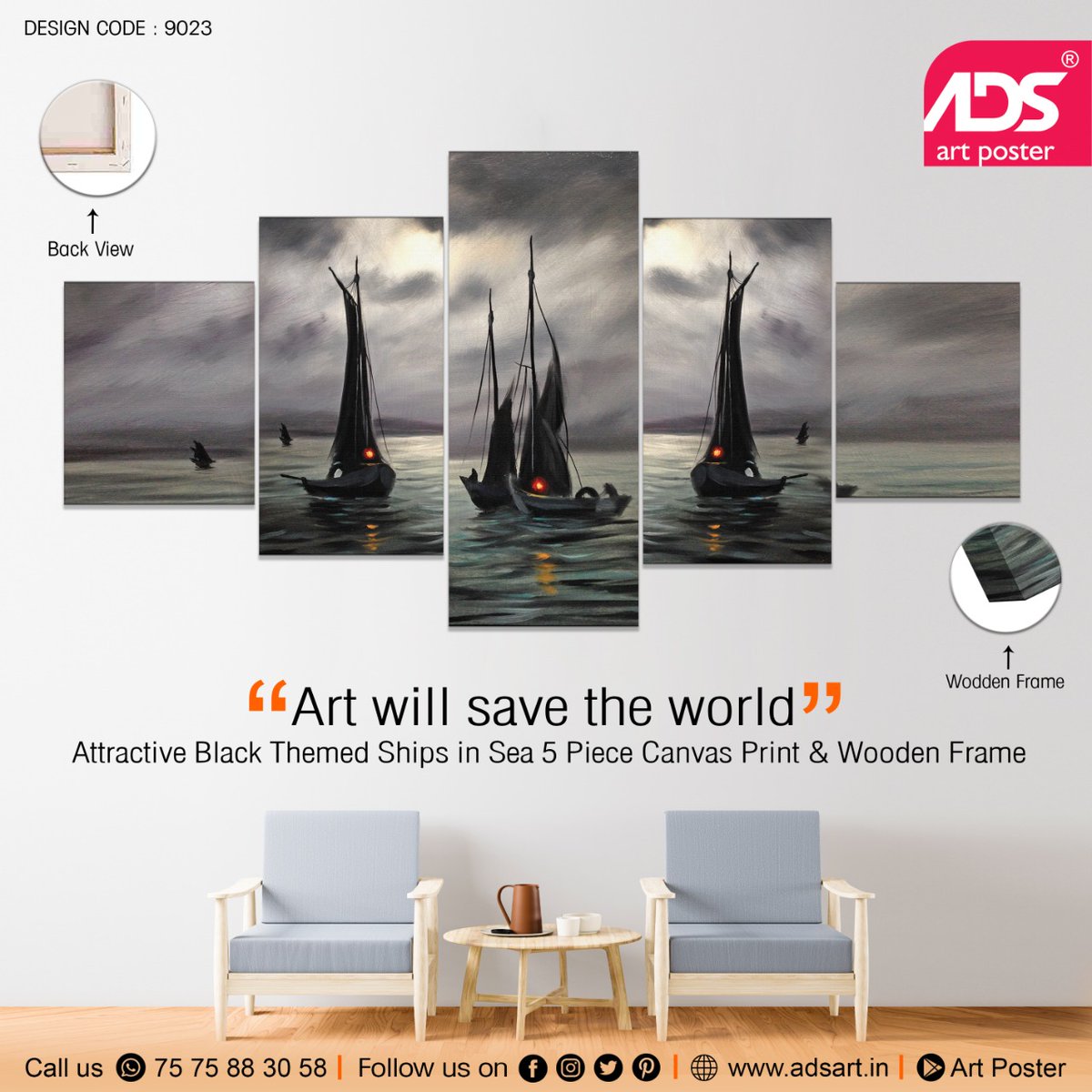 adsartposter's tweet photo. Art will save the world !! 😍

Attractive Black Themed Ships in Sea 5 Piece Canvas Print &amp; Wooden Frame by ADS Art Posters Rajkot

#sea #love #maritime #shipping #boat #ocean #travel #vessel #ships #cruise #shipspotting #art #sailor #photography #cruiseship #instaship #lifeatsea https://t.co/8EmfUgKXs6