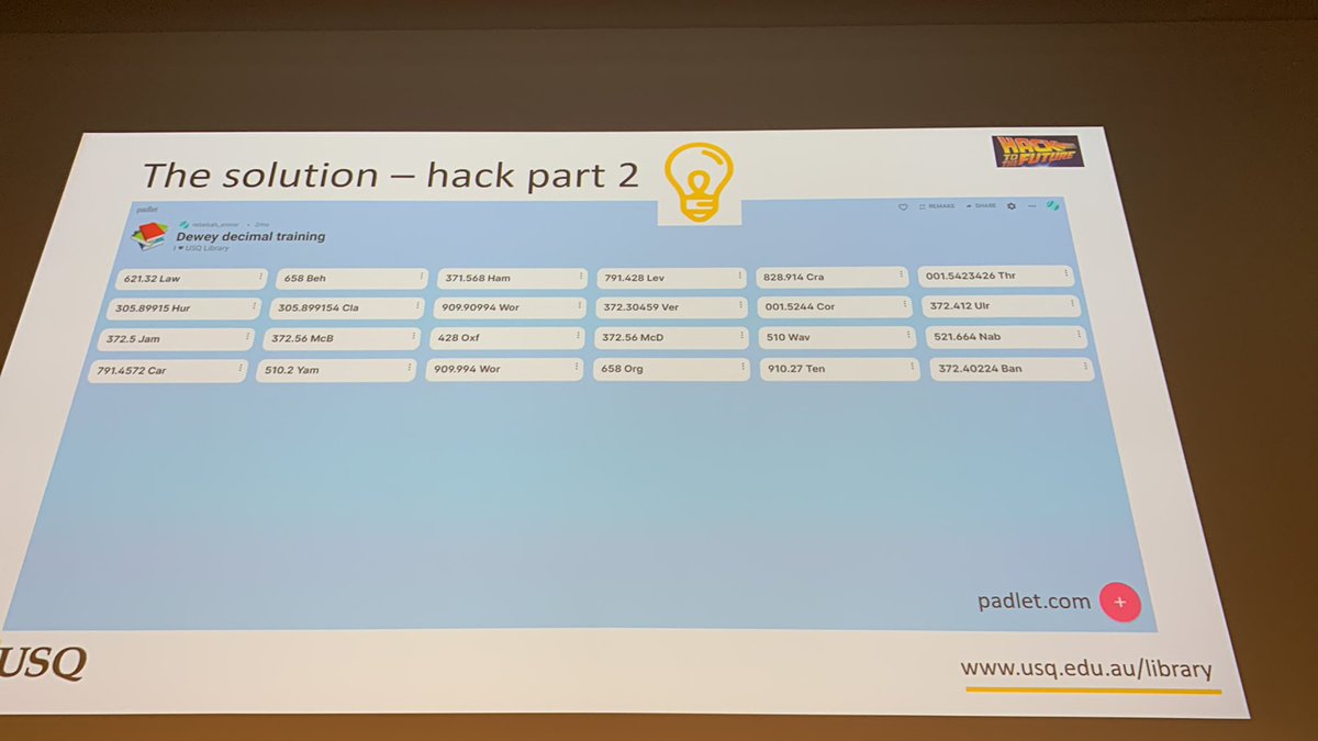 LibraryJobs_au's tweet photo. Hack 1 = zoom interviews. Hack 2 = using padlet for a sorting activity. #Genius #HackToTheFuture #AliaMiniCon21 @aliaQLD https://t.co/2ItyHtIDjL