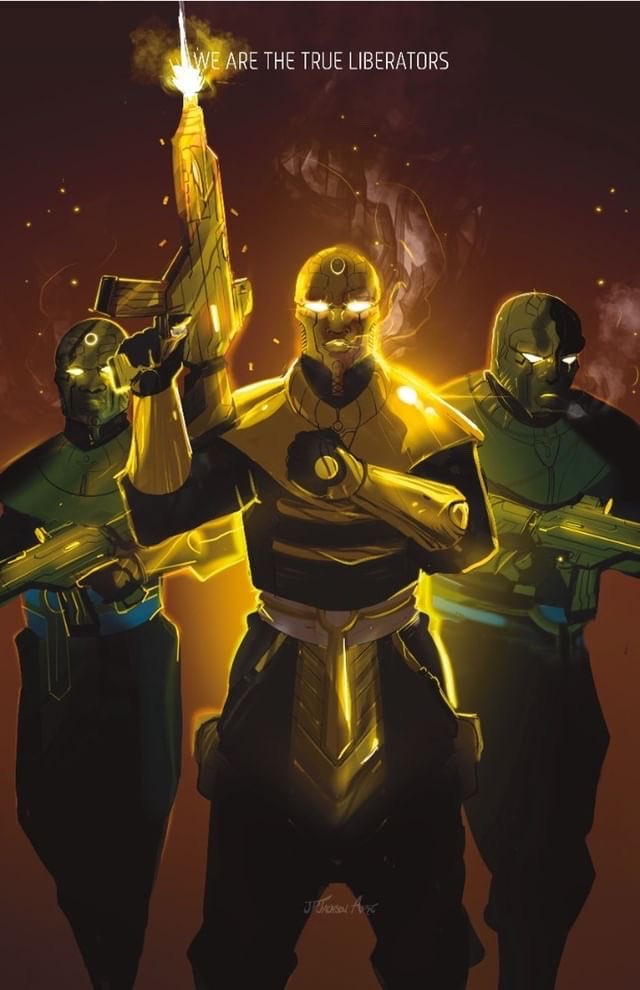 jpjacksonart's tweet photo. Welcome to the Garden District of #eveofinsurrection. Protected by the E.V.E Syndicate, operated and controlled by black people #blackutopia Pre Order the first issue now. https://t.co/SHwVywn4BX https://t.co/W9E8Qmip6t