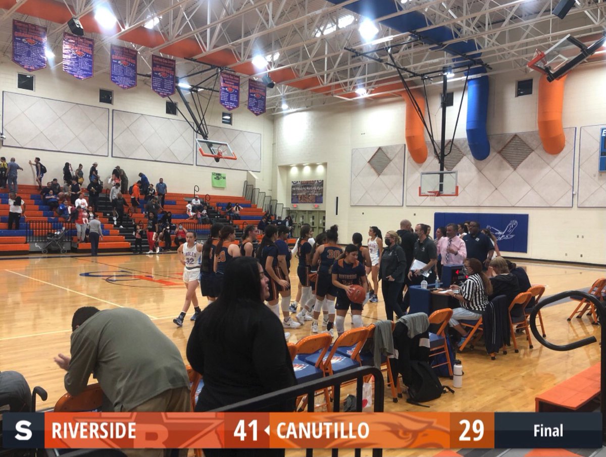 FINAL in Girls 🏀
<a href="/riversidebball1/">Lady Ranger Basketball</a> 4️⃣1️⃣
🆚
@Canutillo2021 2️⃣9️⃣

Powered by <a href="/scorestream/">ScoreStream</a> / <a href="/Prep1USA/">PREP1</a> 👊

#TXHSGBB