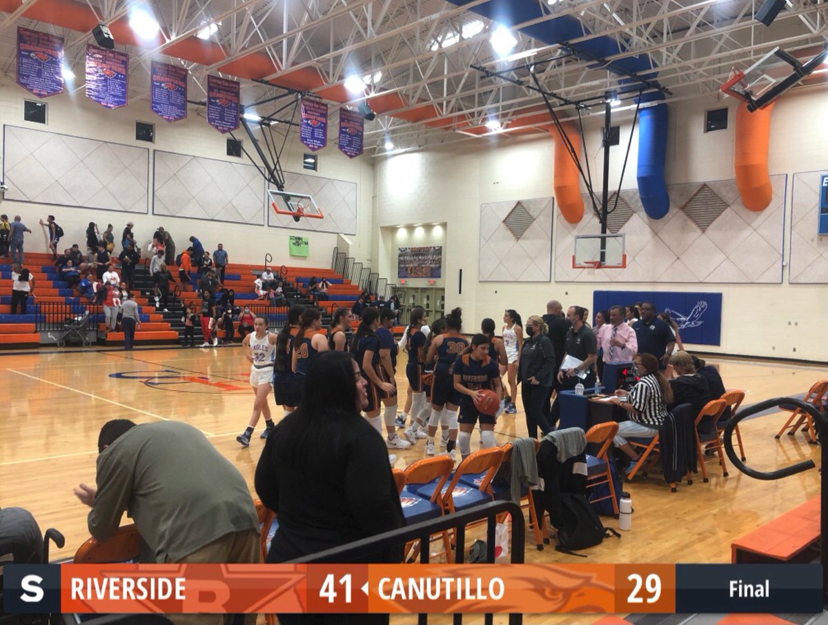 FINAL in Girls 🏀 @riversidebball1 4️⃣1️⃣ 🆚 @Canutillo2021 2️⃣9️⃣ Powered by @scorestream / @Prep1USA 👊 #TXHSGBB