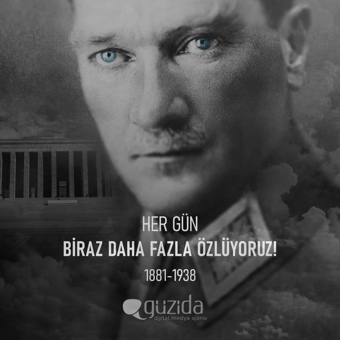 guzidaajans's tweet photo. Fikirleriyle, yürüdüğümüz tüm yolları aydınlatan, Mustafa Kemal Atatürk’ü saygı ve özlemle anıyoruz. #10Kasım https://t.co/qyuVWnOd3r