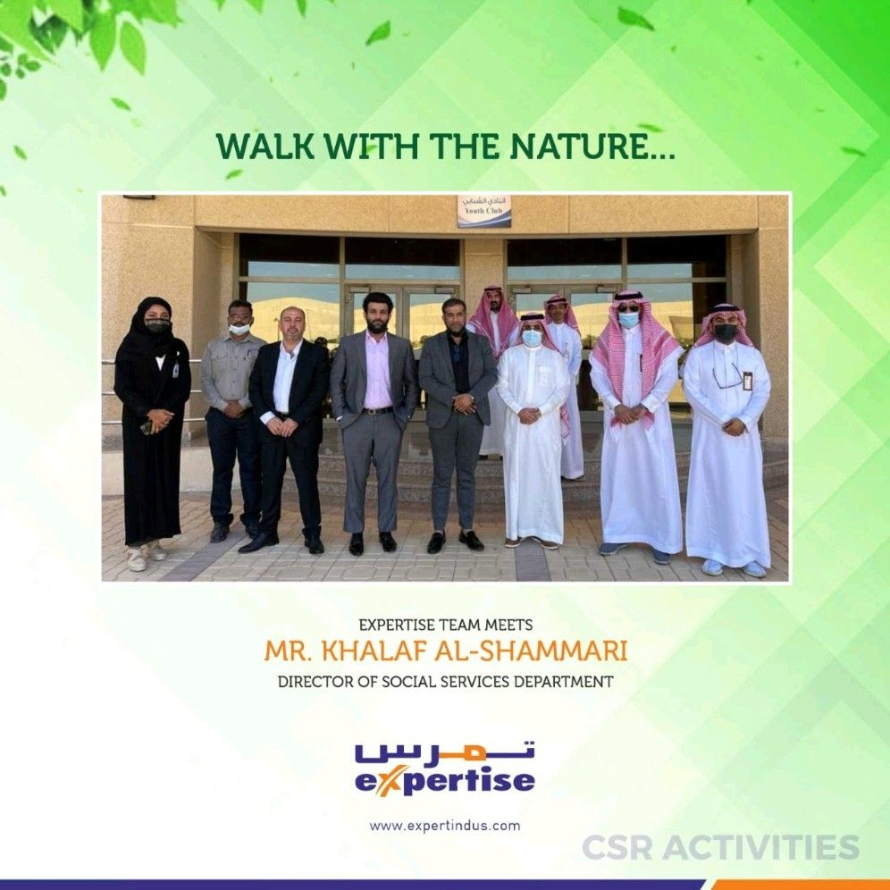 expertindus's tweet photo. Expertise goes an extra mile for Social Responsibility. Meeting with Royal Commission Director of Social Services Department Mr. Khalaf Al-Shammari to discuss our ideas for the betterment of the environment &amp; society.

#CSR #corporatesocialresponsibility #ksa #expertindus https://t.co/DC2K919HWe