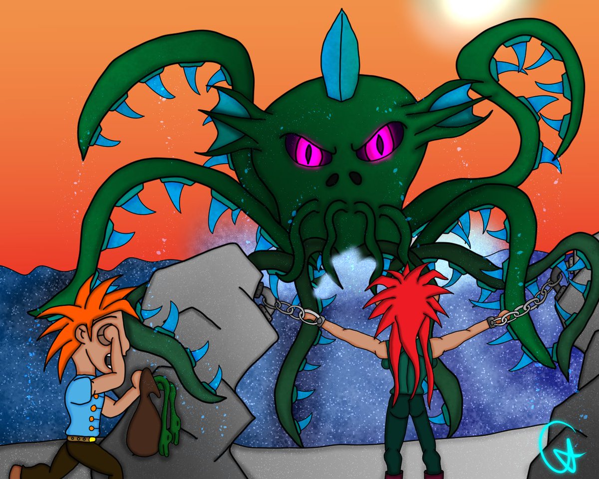 gojeroh's tweet photo. Artober Day 29
Prompt: Chained
Creature: Kraken
#AdventuresOfKaraAndErik 

#Juliartober #artober #artober2021 #Art  #Artwork #drawtober #drawtober2021 #draw #drawing #digitalart #gojeroh #christophertoro #day29 #chained #kraken https://t.co/fChya8sStH
