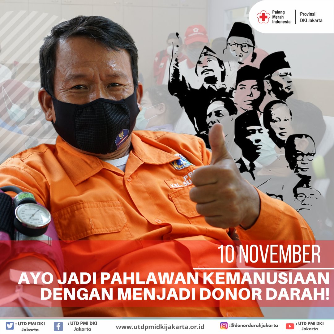 Selamat Hari Pahlawan.

Mari bersama kita perkokoh persatuan untuk membangun Negeri dengan semangat kepahlawanan. Semangat Donor Darah!

Terimakasih seluruh Pahlawan yang telah menyumbangkan darahnya untuk sesama✨🩸

#HariPahlawan #DonorDarah #PahlawanDonor #10November