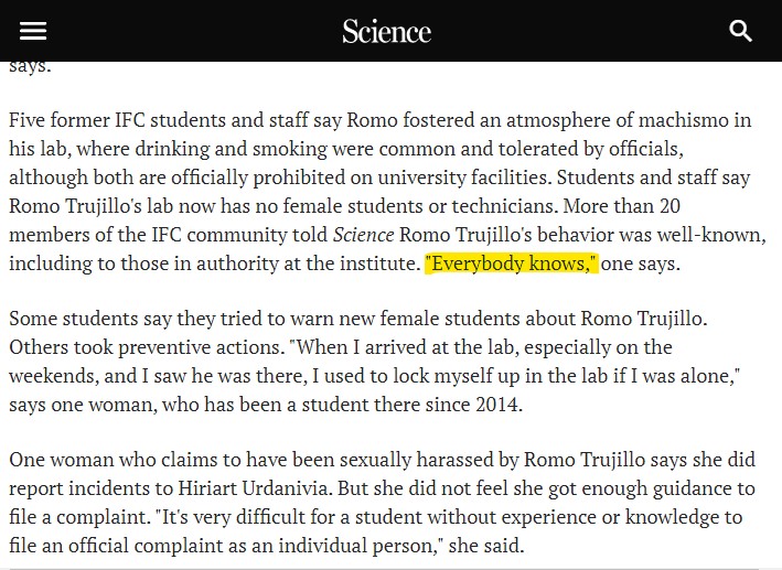 Rednes_'s tweet image. Ranulfo Romo is a famous neuroscientist who harassed female students, researchers, and workers at @IFC_UNAM for years. On February 2020 a Facebook post claimed that he received a sanction of 8-day suspension for rape attempt against a female worker at @UNAM_MX 
#metooscience