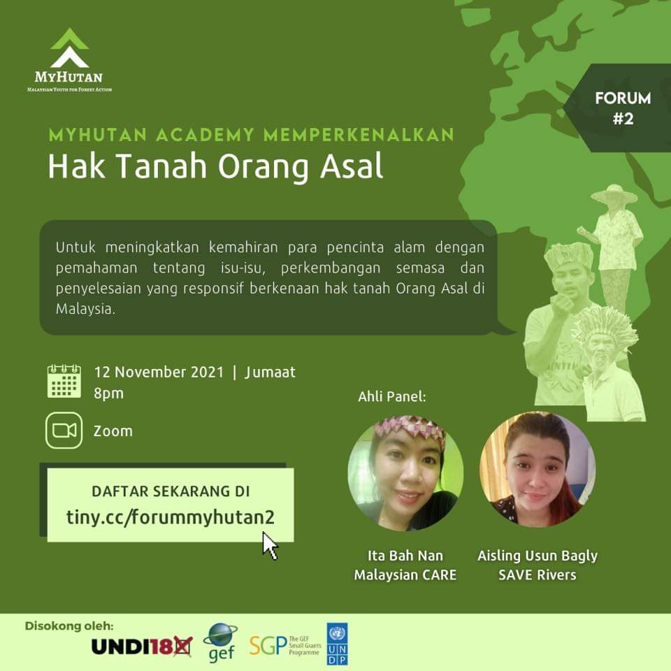 Join us <a href="/MyHutan/">MyHutan</a> this Friday 8pm!!! To register check the registration detail on the posters.