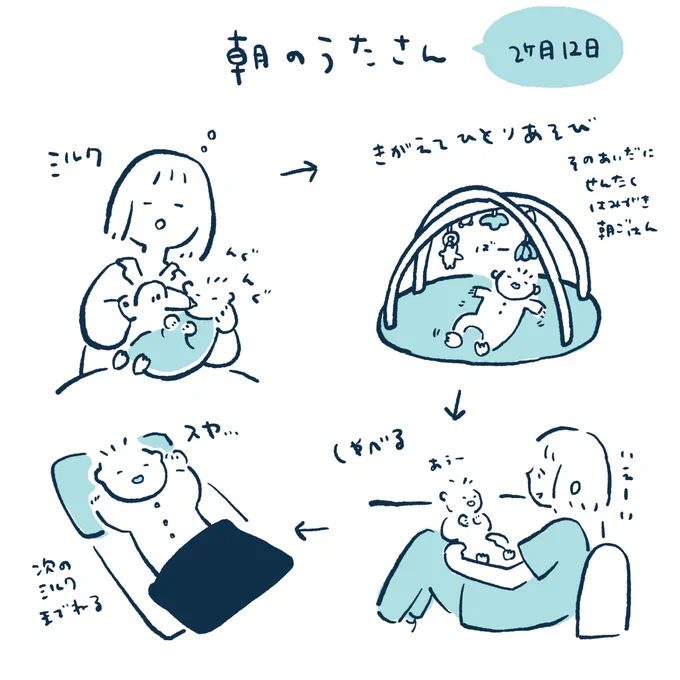 朝一生懸命起きてる 