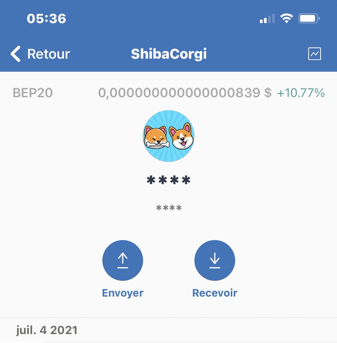 SperoVerone's tweet photo. @shibacorgidog price on trust wallet 💪🏾🔥 https://t.co/2WeUkOXbPQ
