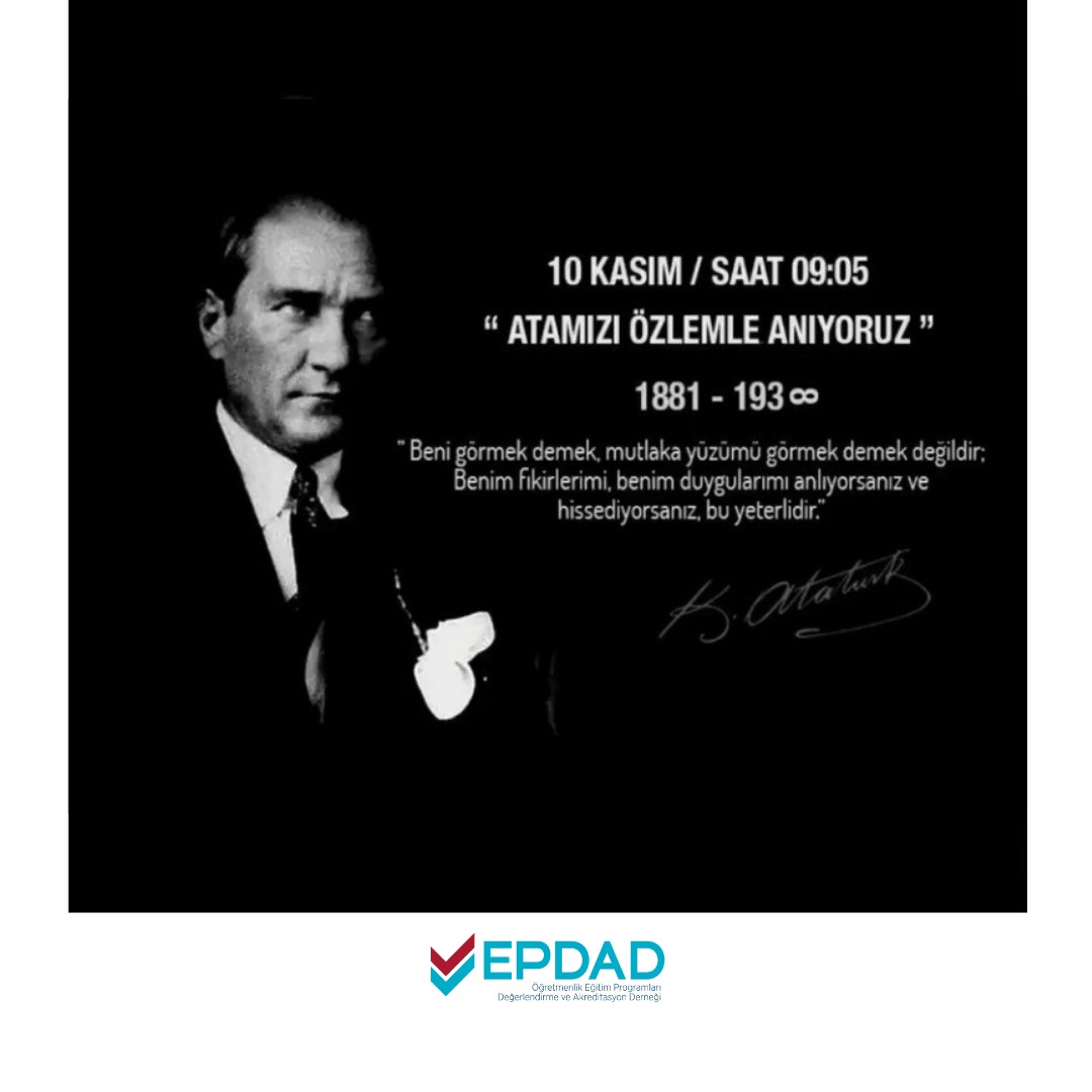 EpdadTr's tweet photo. "ATAMIZI SAYGI VE ÖZLEMLE ANIYORUZ"
#10kasım #Atatürk #epdad https://t.co/GH7PjPrmti