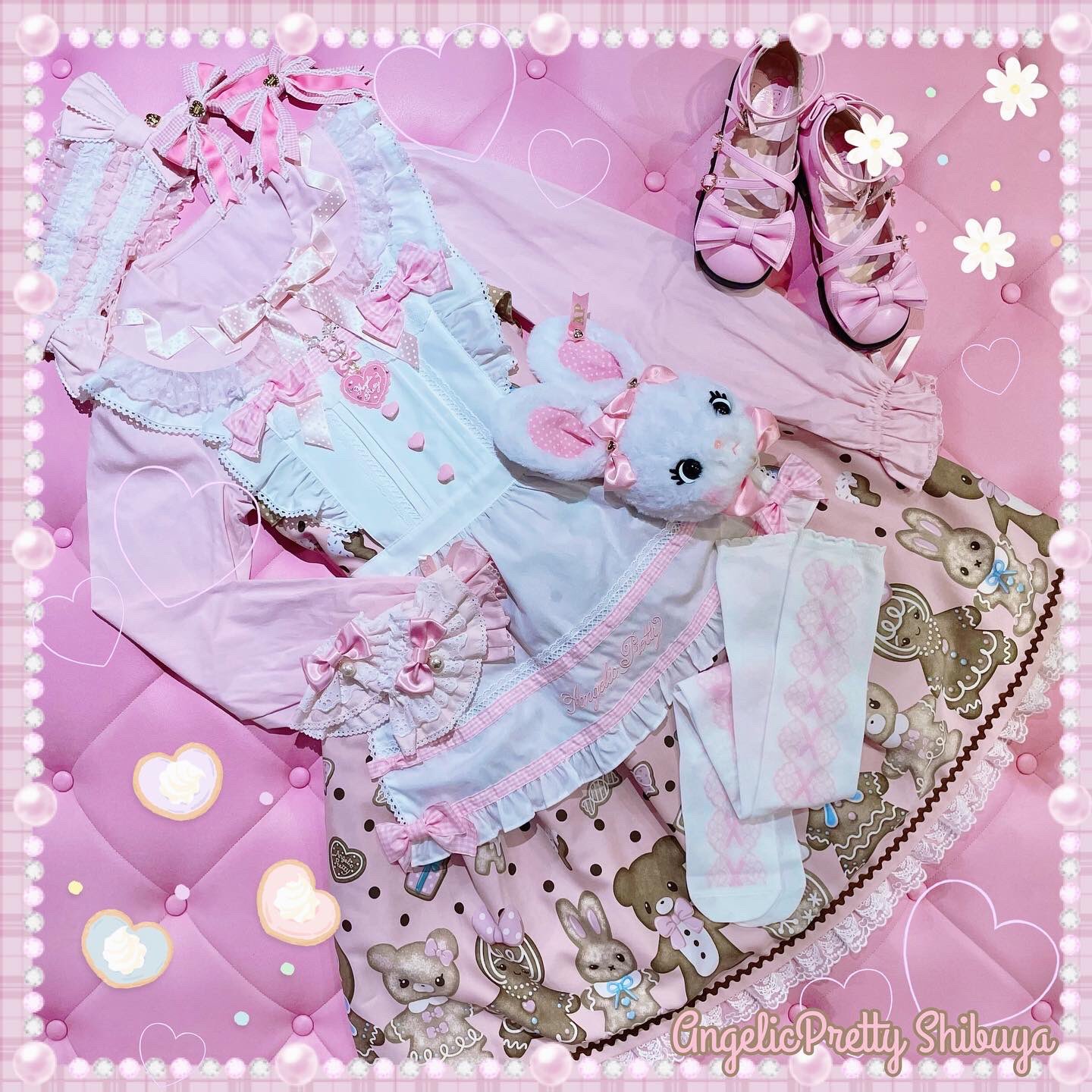 angelic pretty なかよしジンジャークッキー スカート ピンク