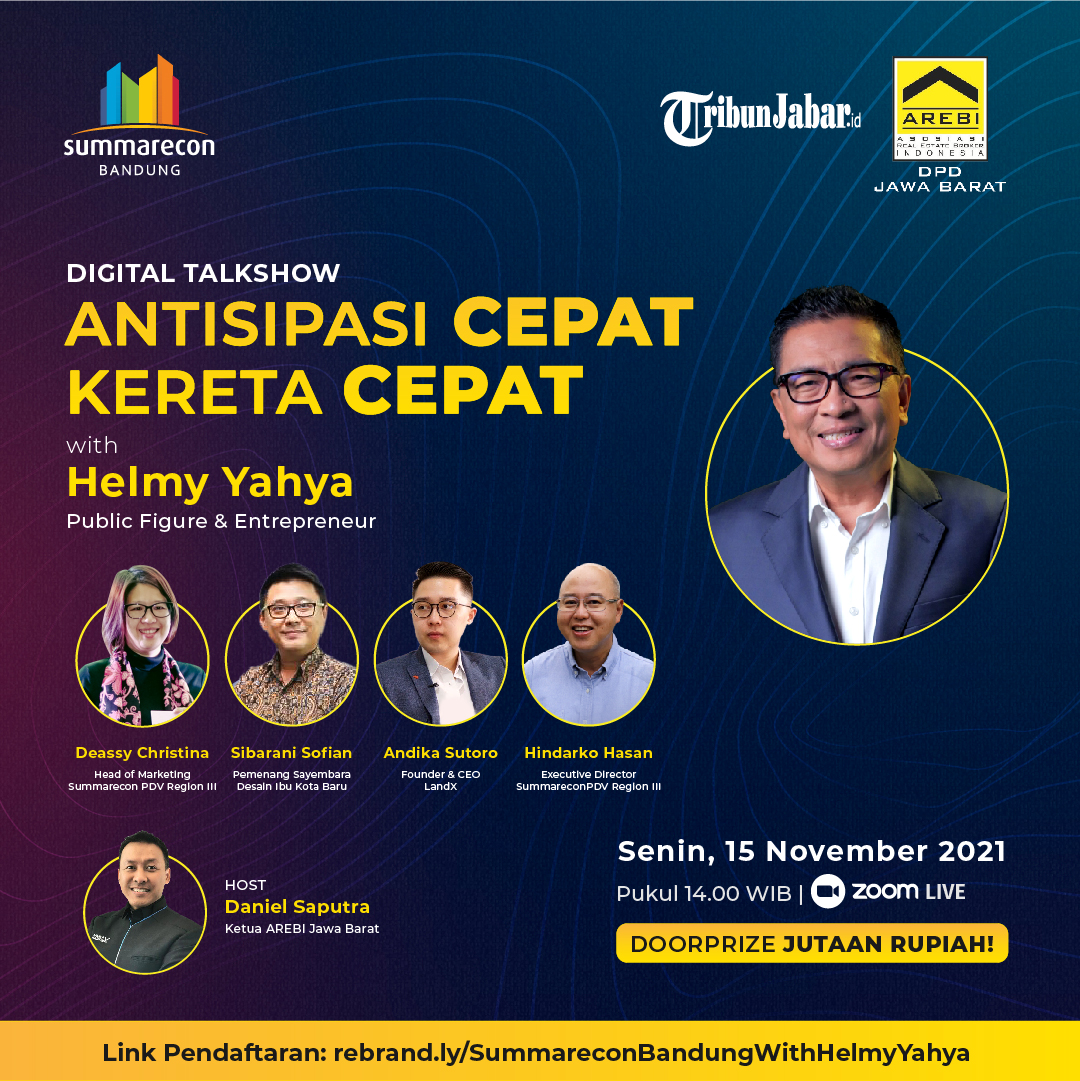 Kereta Cepat Jakarta-Bandung akan memberikan banyak perubahan dan dampak positif terhadap perekonomian di Kota Bandung. Apa saja sih hal-hal yang perlu kita lakukan untuk mengantisipasi perubahan ini?

Segera daftarkan diri melalui link berikut ini: rebrand.ly/SummareconBand…