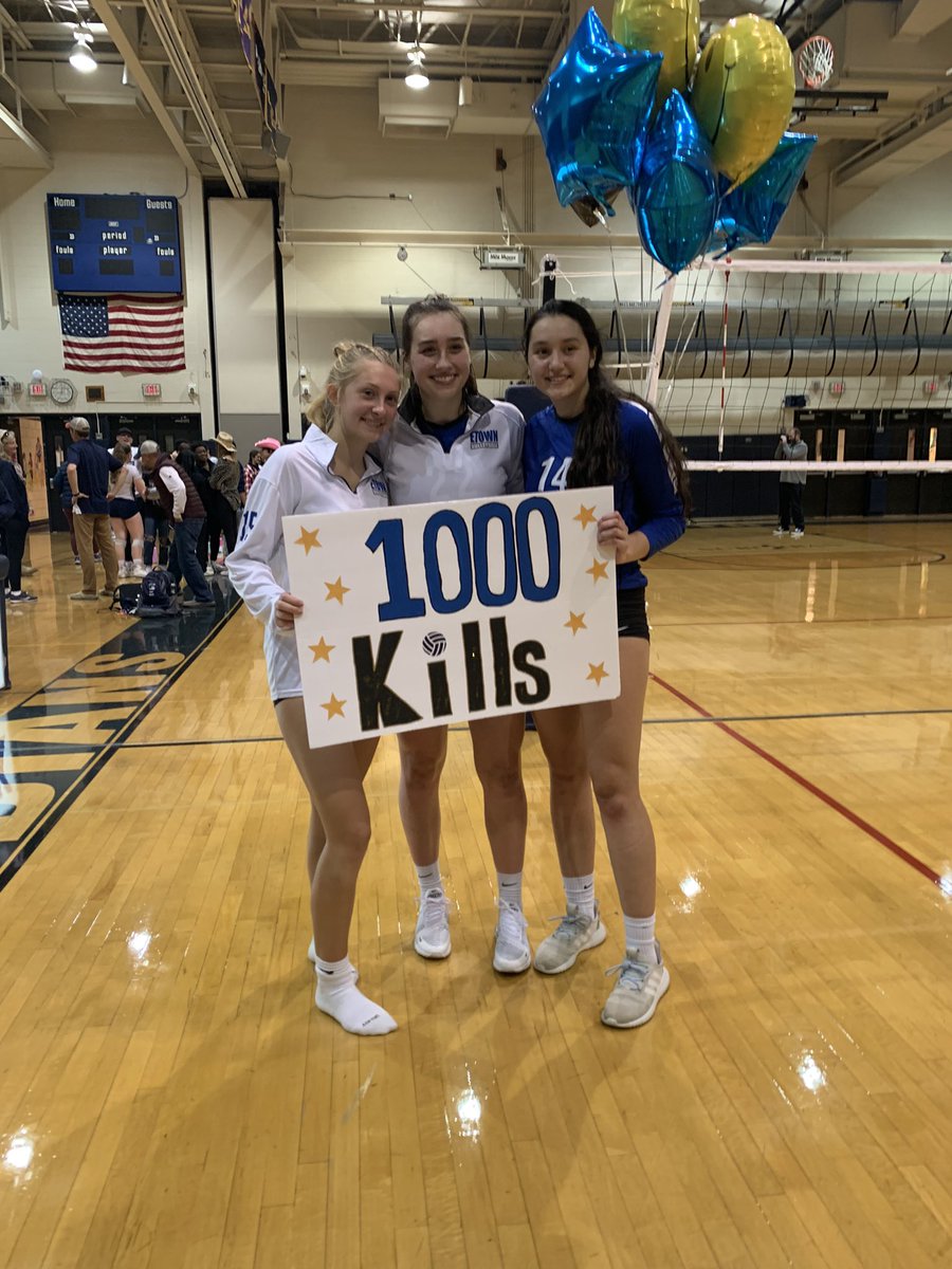 Congrats to Sydney Stewart for surpassing 1,000 kills in our victory over Council Rock North in state playoffs!!